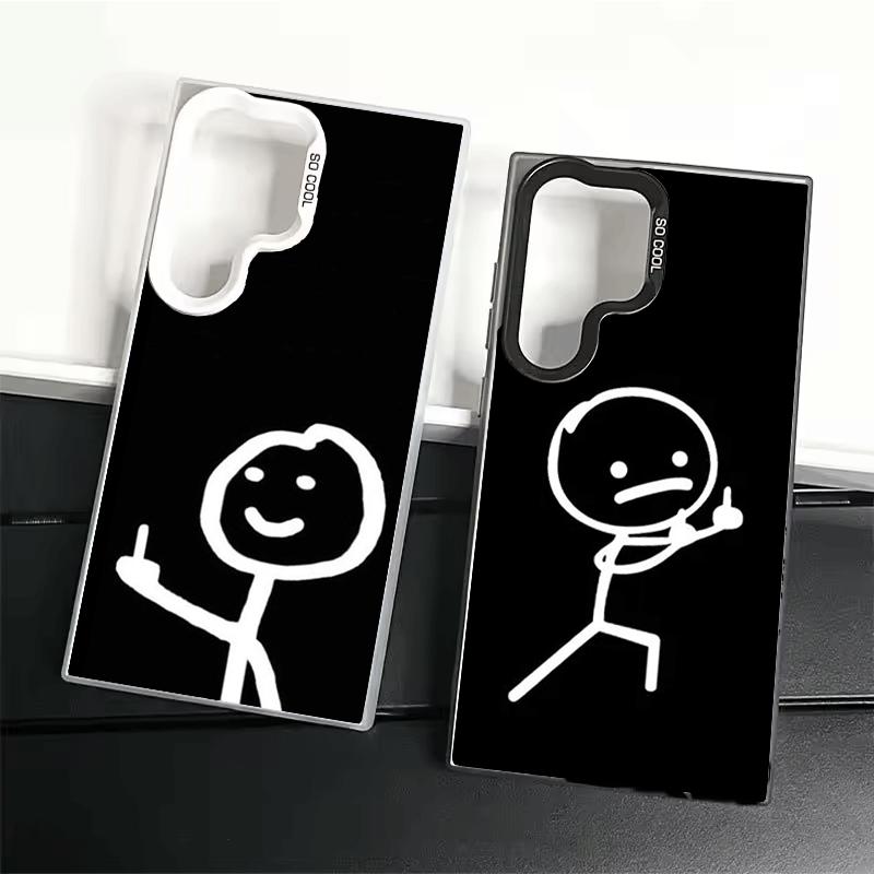 Funny Stickman Matchman Shockproof Phone Case for Samsung Galaxy S26 Edge S25 Ultra S24 FE S23 Plus S21 Cover Anti Fall Fundas
