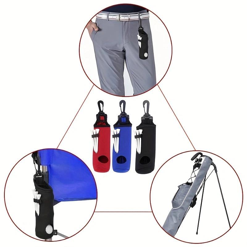 Neoprene Golf Ball Storage Bag - Holds 3 Balls, Portable Golf Ball Protective Pouch for On-the-Go Use