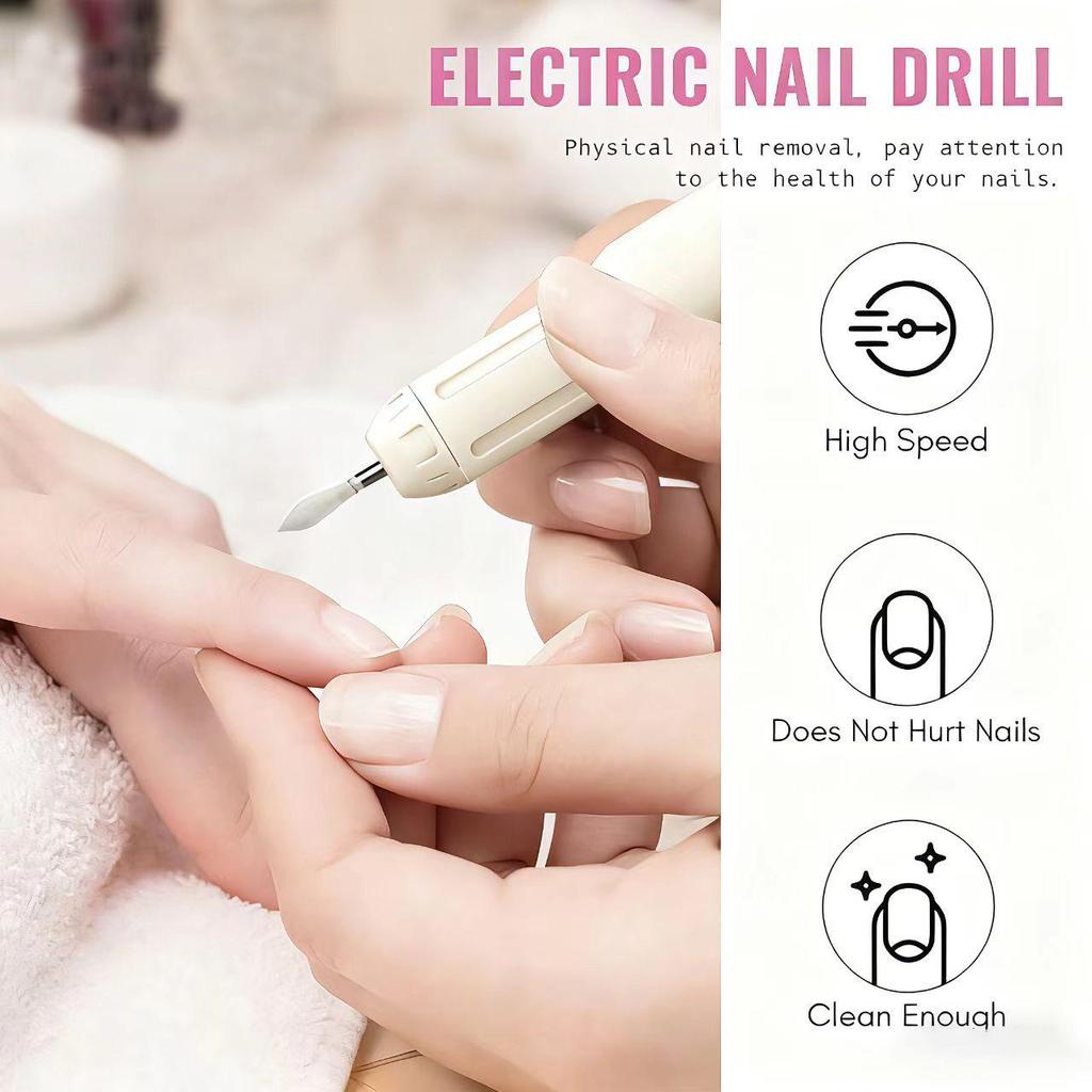 Electric 4-in-1 Nail Grinder & Manicure Tool: Integrated Nail & Dead Skin Remover with Polishing Function.