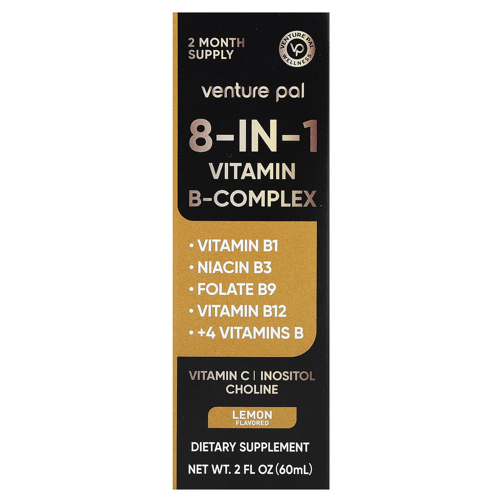 

Venture Pal, 8-in-1 Vitamin B Complex, Lemon Flavor, 60ml (2 fl oz)