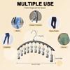 Legging Organizer For Closet, Metal Yoga Pants Hangers 10 Clips Holds 10 Leggings, Space Saving Hanging Closet Organizer Rubber