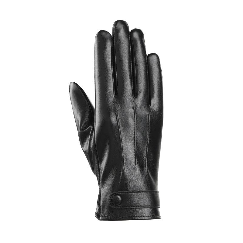 Women's PU Leather Touchscreen Gloves: Cold-Proof, Windproof, Fleece-Lined, Ideal for Autumn/Winter Driving.