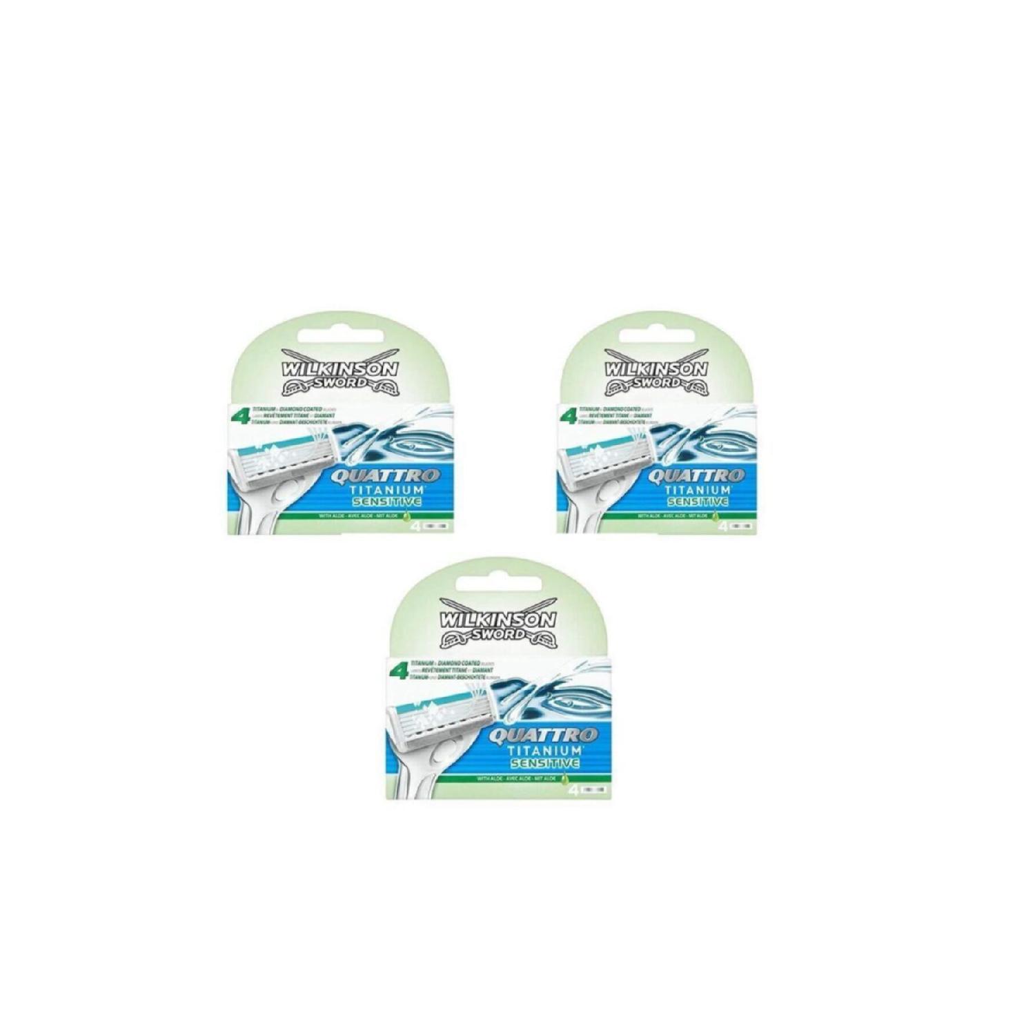 

Сменные картриджи Quattro Titanium Sensitive 4, 3 шт. в упаковке