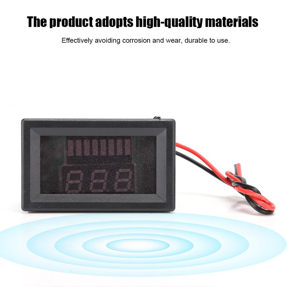   Digital Electromobile Voltage Meter Display Lithium Battery Gauge Voltmeter 12V-72V (Blue)