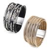 Metal Tube Decoration Chunky Bracelet Wide Band Multilayer Bracelet  Men's Accessory