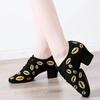 Latin Dance Shoes For Women Teacher's Shoe Girls Ladies Leather Ballroom Waltz Tango Foxtrot Quick Step Dance Shoes