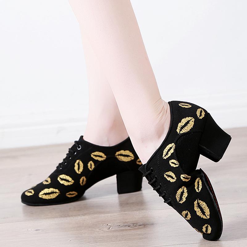 Latin Dance Shoes For Women Teacher's Shoe Girls Ladies Leather Ballroom Waltz Tango Foxtrot Quick Step Dance Shoes