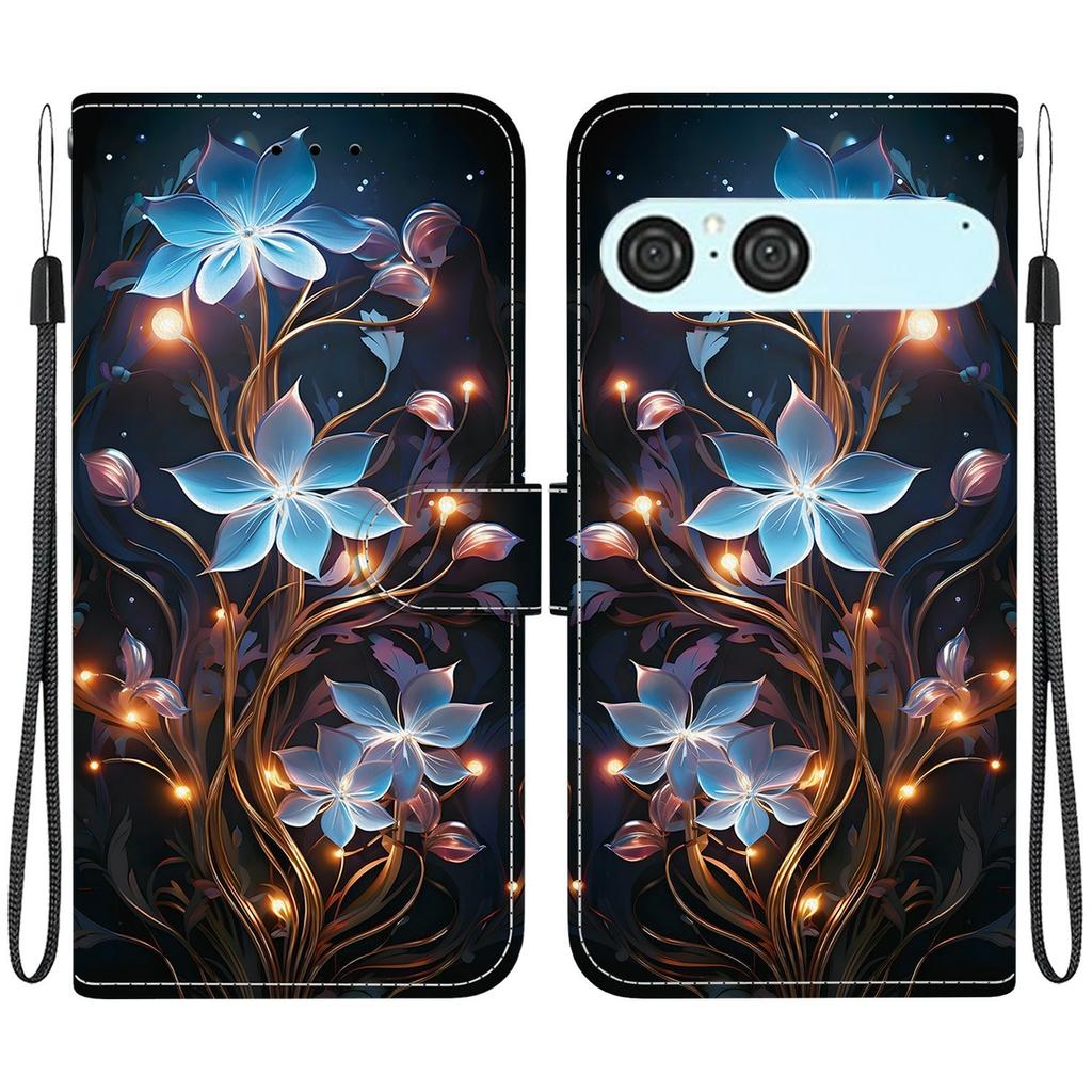 For Sony Xperia 10 VII Case Pattern Printing Leather Flip Wallet Phone Cover with Lanyard