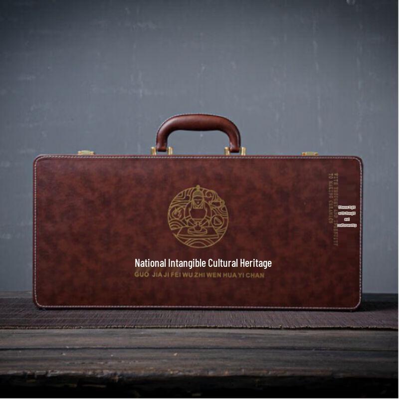 Tuopai 11-Piece Glossy Suet Jade Porcelain Tea Set