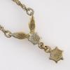 NINA RICCI Earing set Necklace Plated Gold/Rhinestone 4.1g Women Used