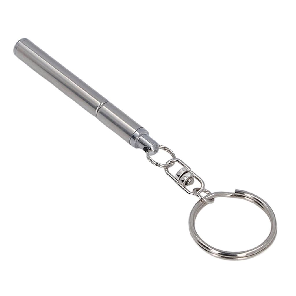 Stainless Steel Retractable Pocket Pen Simple Portable Metal Keychain Key Chain Gift