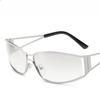 Frameless Punk Goggle Women Sunglasses Elliptical Premium Rimless Sunglasses Y2K Spicy  Girl Ins Same Style Sun Glasses