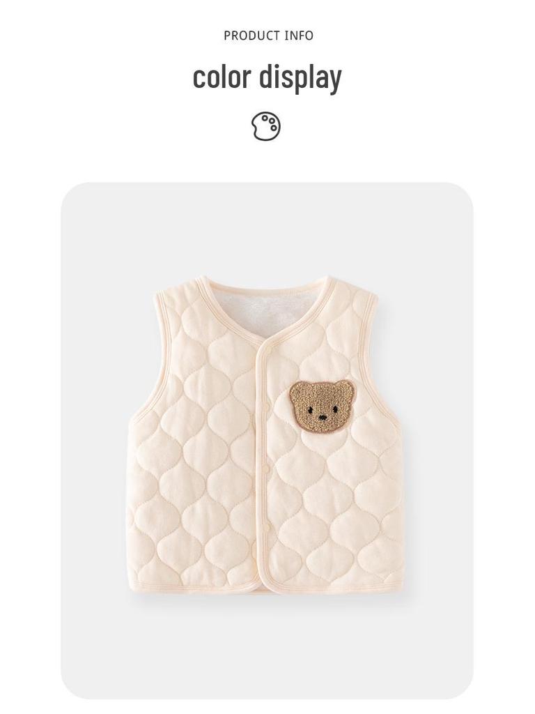 Cozy Cotton Toddler Vest: Warm Padded Outerwear for Autumn & Winter