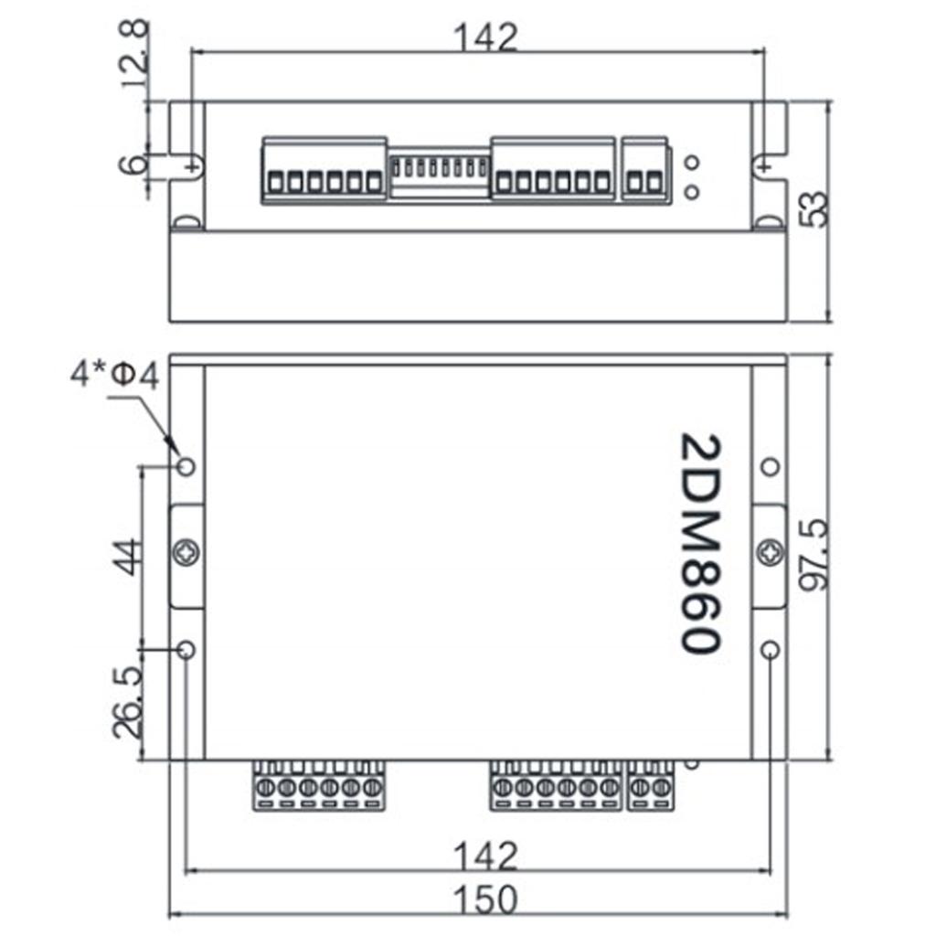 2DM860 Stepper Motor Driver Controller Microstep Controller Engraving Machine Systems 2 Phase Stepper Motor Driver