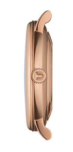 TISSOT Carson Premium Powermatic 80 Uhr mit Lederarmband (Offiziell importiert) T1224073603100, Herren Silbernes Zifferblatt