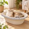 BathtubShaped Cat Scratcher Bed OpenOval Top Cardboard with Indoor for Home Use