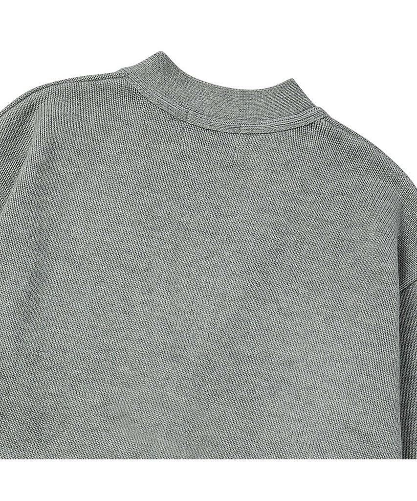 Beyond Closet Ilp Cashmere Classic Logo Cardigan Gray