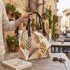 Boho Floral Tote Bag Casual Daily Handbag for Women Lightweight Shopping Shoulder Bag