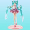 New Anime Hatsune Miku Virtual Singer Manga Figurines  Green Long Hair Pink Skirt Kawaii Girl PVC Action Figure Model Toy