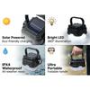 Waterproof Solar Camping Lamp Adjustable LED Outdoor Tent Lamp Emergency Light  Camping Use