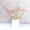 Natural Crystal Stone Sculptures Golden Tree Crystal Tree Brass Metal Branch Ornament Metal Figurine Home Decoration Accessories