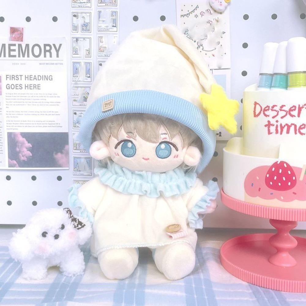 1 set Pajamas Cotton Doll's Clothes Star Hat Plush Doll Clothes Doll Accessories