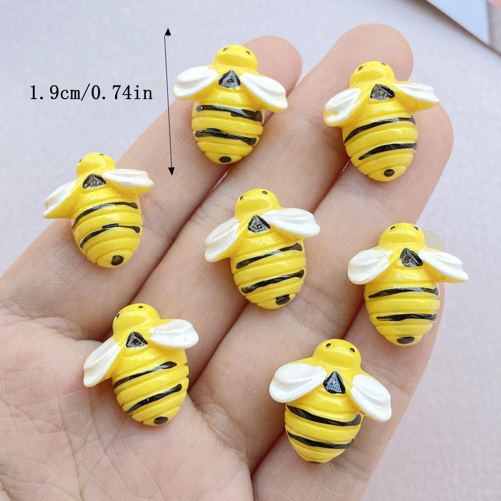 

10Pcs New Cute Resin Cartoon Bee Series Flat Back Scrapbooking DIY Jewelry Craft Decoration Accessories жёлтый