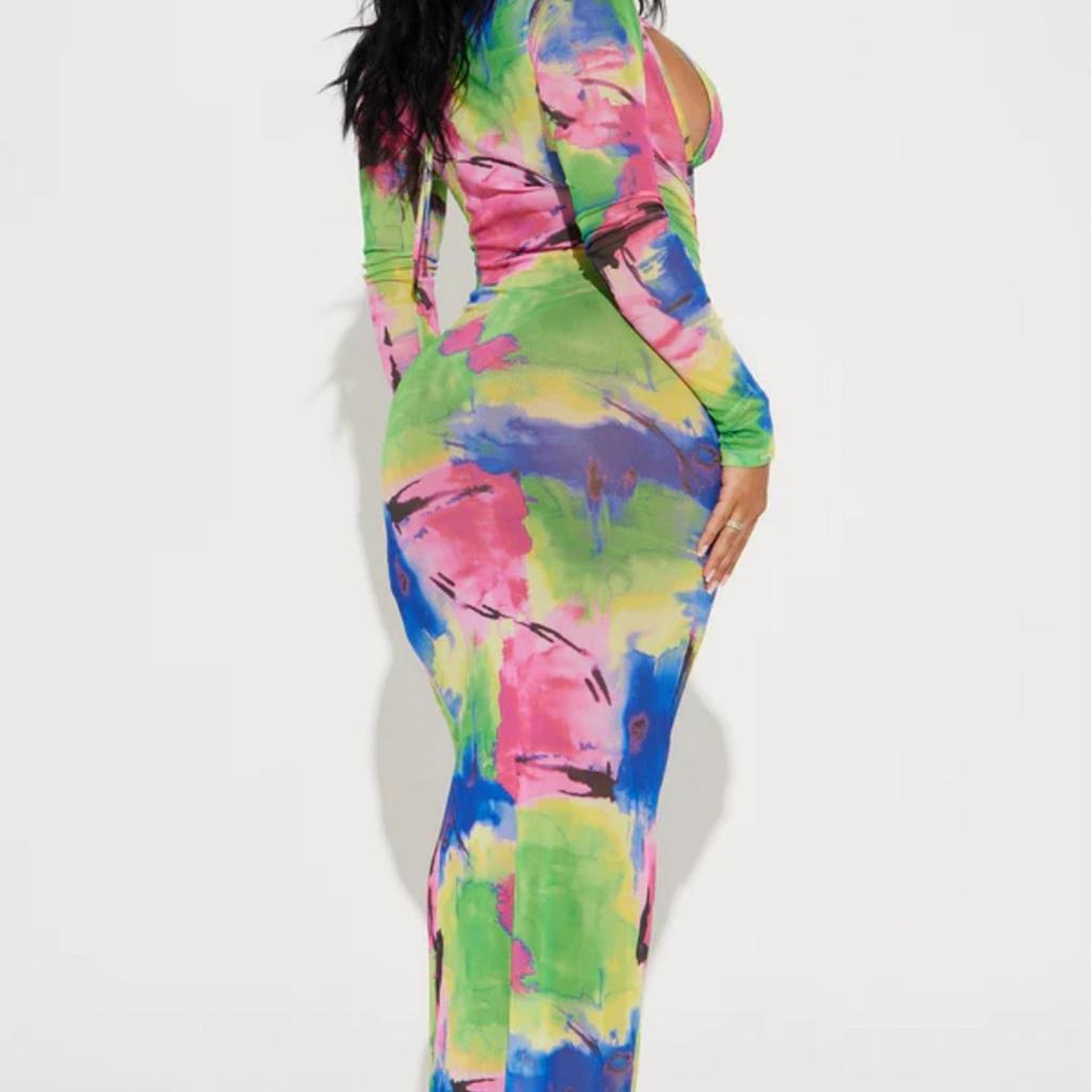 Women's Swimsuit Long Sleeve Tie Dye Three Piece Sexy Halter Neck Bikini Split Suit Beach Wear