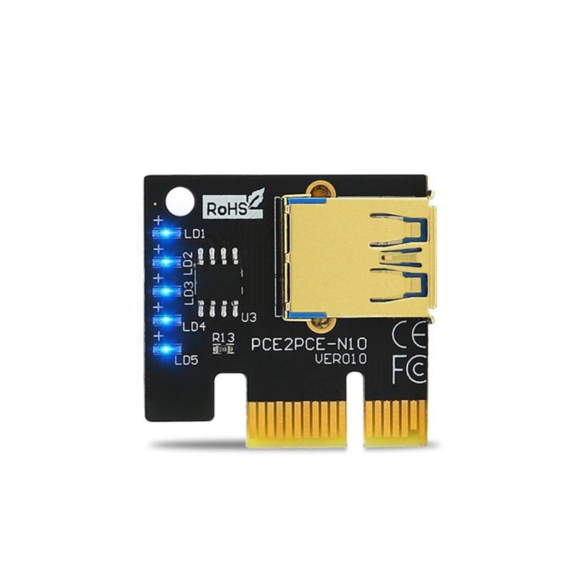 Newest 009 PLUS USB 3.0 Cable PCI-E  Card 009S PCI for press 1X to 16X tender Adapter Card  6 Pin GPU for B