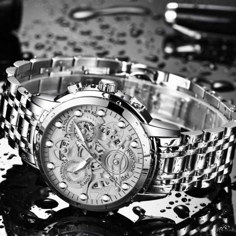 VA VA VOOM Men's Hollow Wrist Watch Student Waterproof Men's Watch Luminous Internet Celebrity Watch