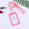 Plastic Double Sided Transparent Employees Work School Credential Badge Office Pass Id Card Holder Accessories Lanyard Decor