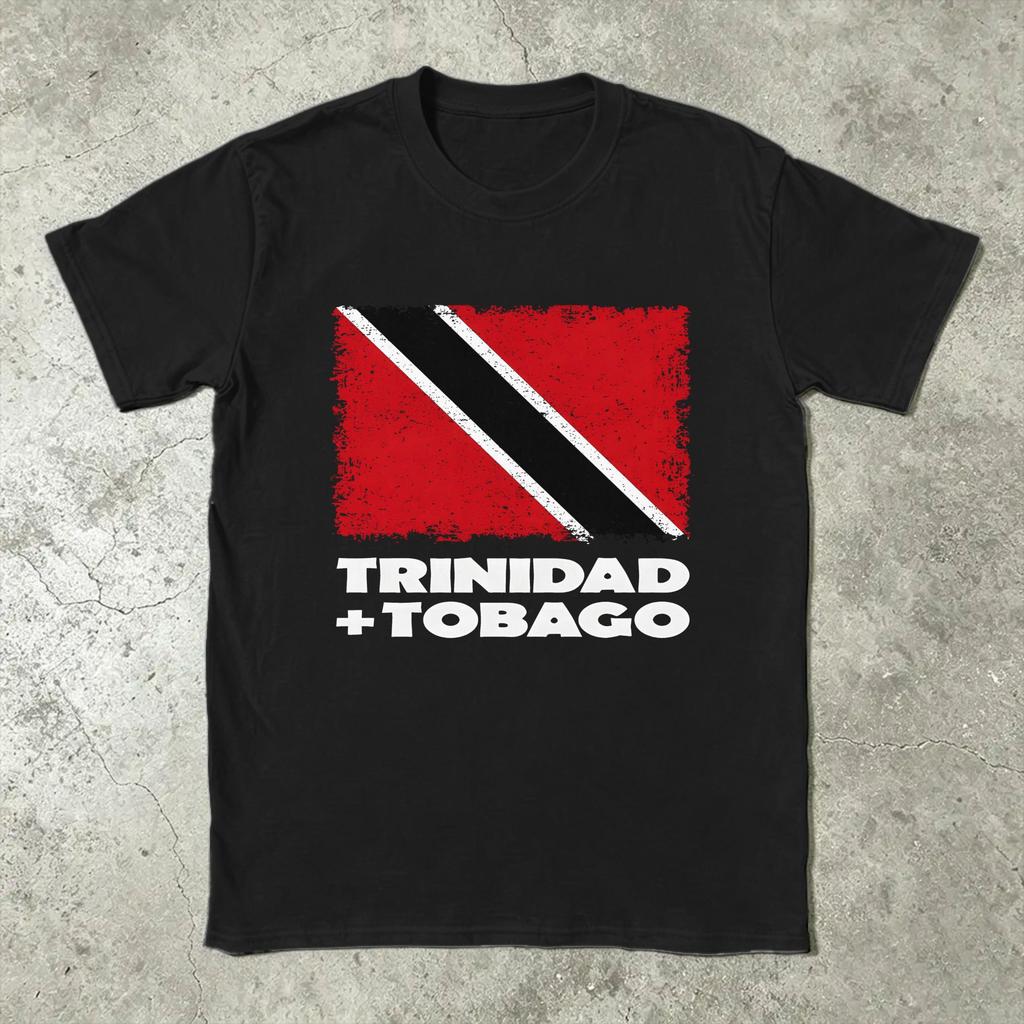 Casual T-Shirt Summer Trinidad And Tobago Flag Country Map Hip Hop T-Shirts  Cotton Tshirt for Men Aesthetic Top Tees