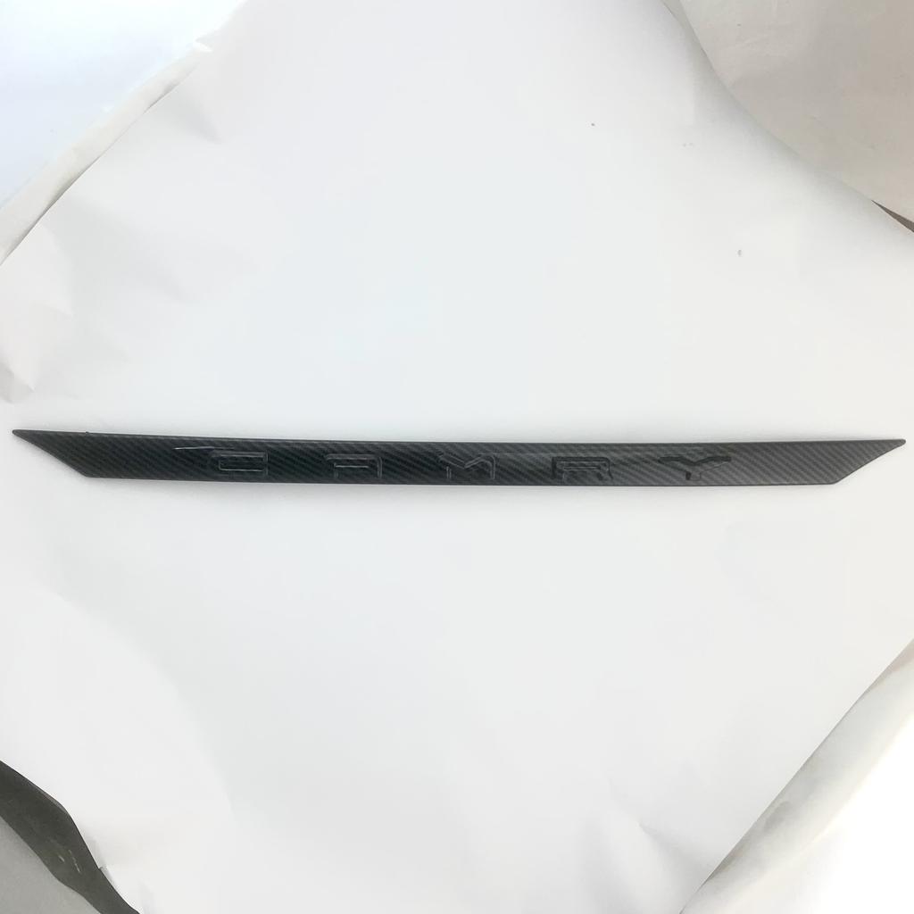 1pcs New Paste Style Car ABS Chrome Carbon Accessories Plated Rear Trunk Lid Cover Trim 2018   For Toyota Camry 8