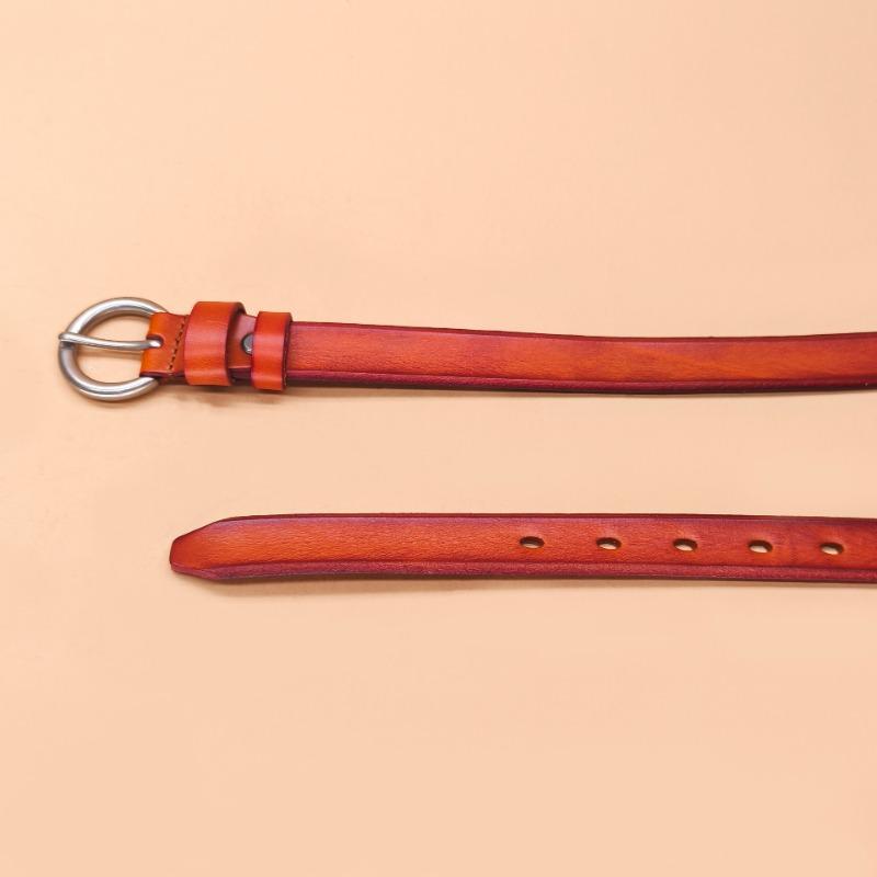 New Women's First-layer Belt Versatile Belt Women's Fine Decorative Fashion Pin Buckle Belt