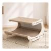 Wooden Pet Scratch Lounge Year-Round Sisal Scratcher Bed Wear-Resistant