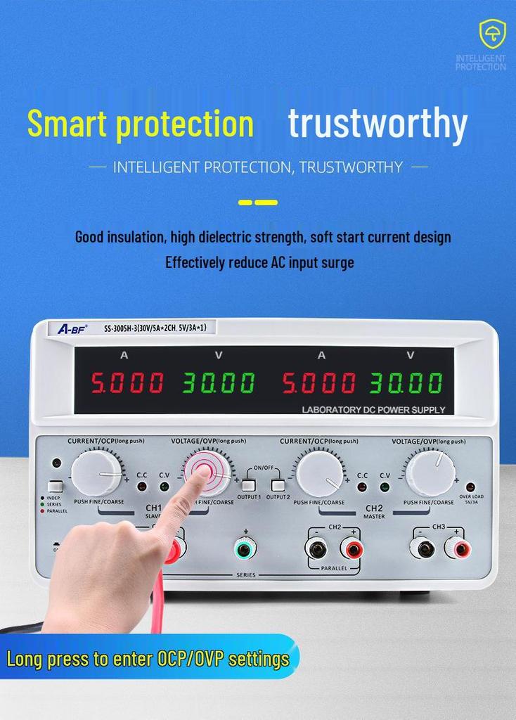 A-BF SS-3003H-3 Three-Channel 30V 3A High-Precision Linear DC Power Supply