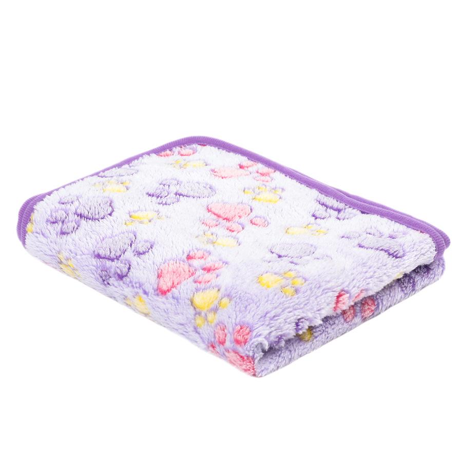 Couverture Douce Moelleuse de Haute Qualité pour Animaux de Compagnie Flanelle Couverture de Couchage pour Chien Motif Imprimé Patte Tapis pour Animaux de Compagnie Couverture Chaude et Confortable pour Chat Chien