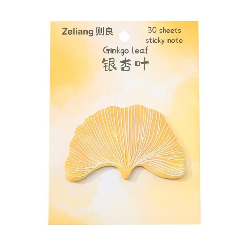 Autumn Office School Supplies Leaves Sticky Note Paper High Value Book Student Message Stickers Memo Pad Kawaii Stationery Gift