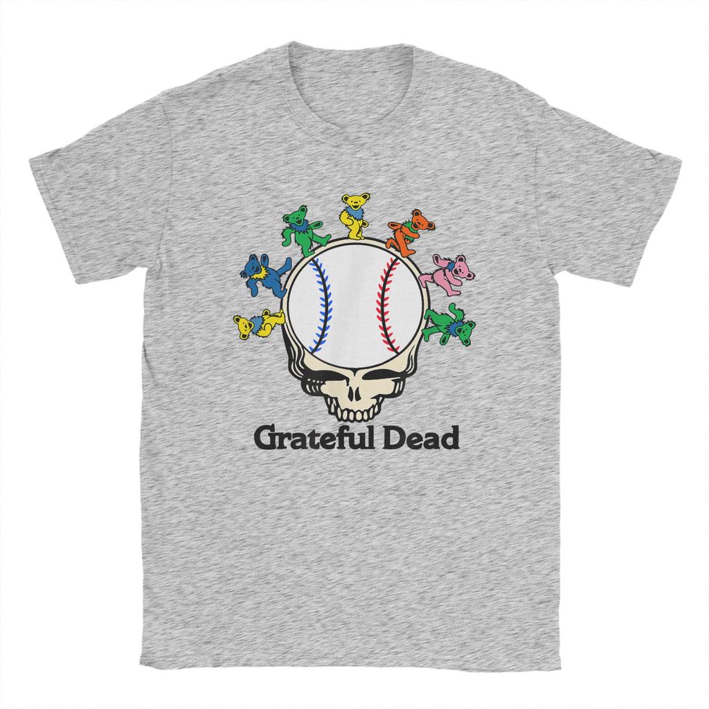 Oversized T-Shirt Grateful Dead Baseball Bears 100 Cotton T-Shirts Tee Shirt for Man Summer Awesome Design Short Sleeve Top Tees