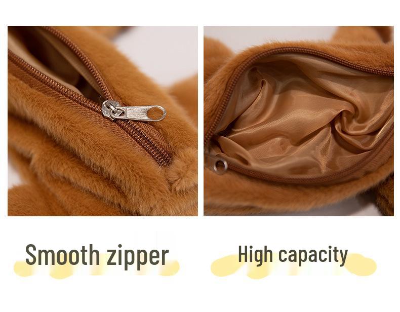 Cute Capybara Plush Pencil Case - High-Value Stationery Storage Bag for Students and Office Use