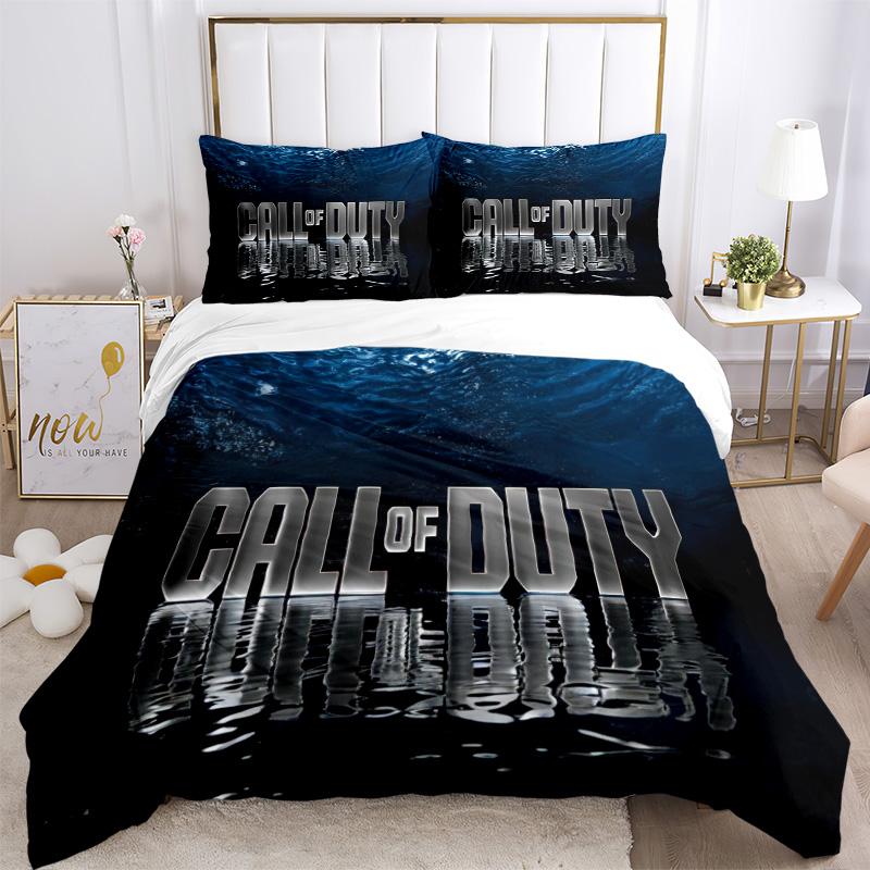 Call Duty Bedding 3 Piece Set HD Print Duvet Cover Pillowcases for Teens Adult Bedroom Decoration Christmas Gift