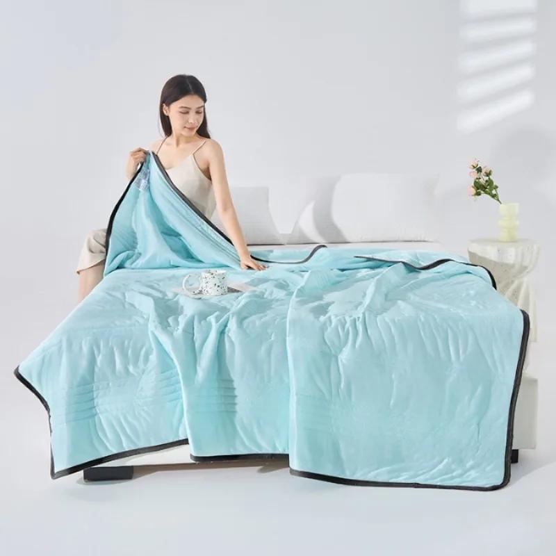 Cool Silk Xia Liang Quilt Class A Maternal and Infant Grade Solid Color Simple Wind Summer Quilt Cold Air Conditioner Quilt