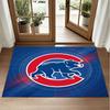 Chicago Cubs Design Crystal Velvet Rug Soft Decorative Mat for Bedroom Entrance