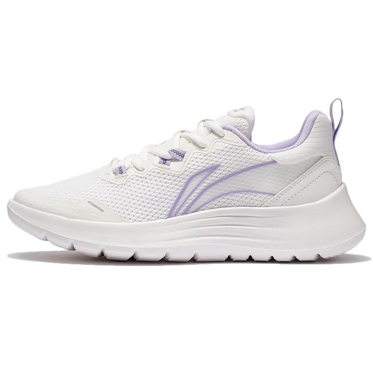 

New LiNing Low Top Running Shoes Women s White Purple ARSS042-3 35.5
