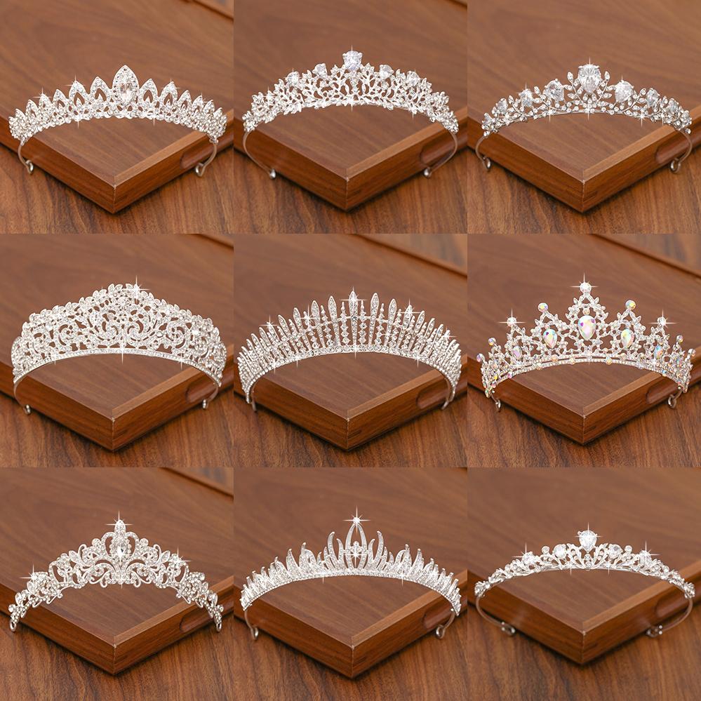 Bridal Tiara Hair Crown Wedding Hair Accessories for Women Silver Color Crown for Bridal Crowns and Tiara Women Accessories Gift