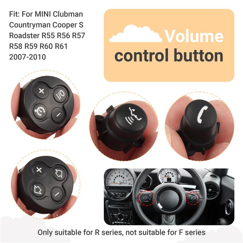 Cruise Control Switch Cover For Car Steering Wheel Push Button For MINI Cooper R55 R56 R57 R58 R59 R60