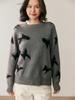 Women's Butterfly Cashmere Round Neck Sweater - 2025 Autumn/Winter Loose Slim Fit Knitwear