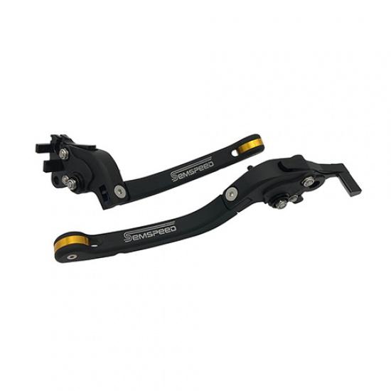 SEMSPEED мотоциклетные складные тормозные рычаги с ЧПУ для Yamaha YZF R1 R1M R1S 2015-2018 YZF R6 2017 SEMSPEED Gold