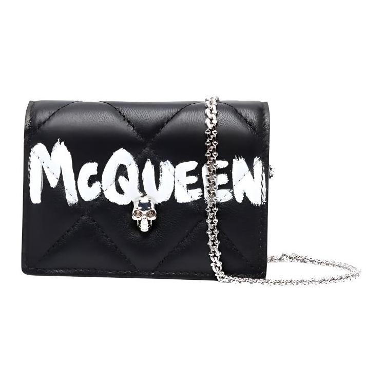 

Alexander McQueen Magnetic Closure Leather Crossbody Bag Women bags Black 632032-C8Z51-1090 Basic Set (Bag+Dust Bag)