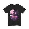 Pastel Goth Aesthetic Kawaii Creepy Cat Eating Ramen Noodles T-Shirt
